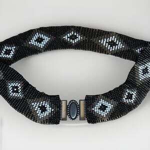 Native American Style Beaded Stretch Belt Western M/L Women’s Southwestern